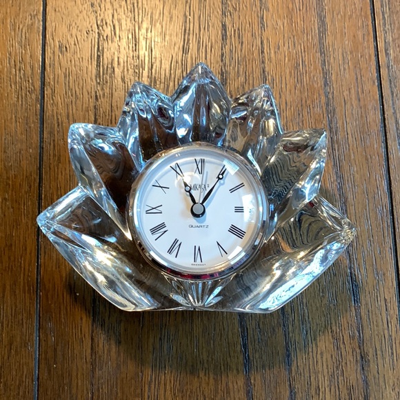 Mikasa Accents Mikasa Fleurisse Crystal Vintage Mantle Quartz Clock